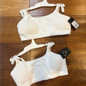 Two Art Class white  pullover bralettes size large​